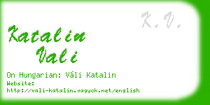 katalin vali business card